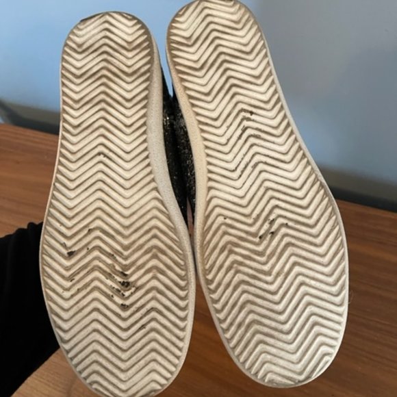 Steve Madden Leather Glitter Hightop Sneakers Size 8 - Picture 5 of 8